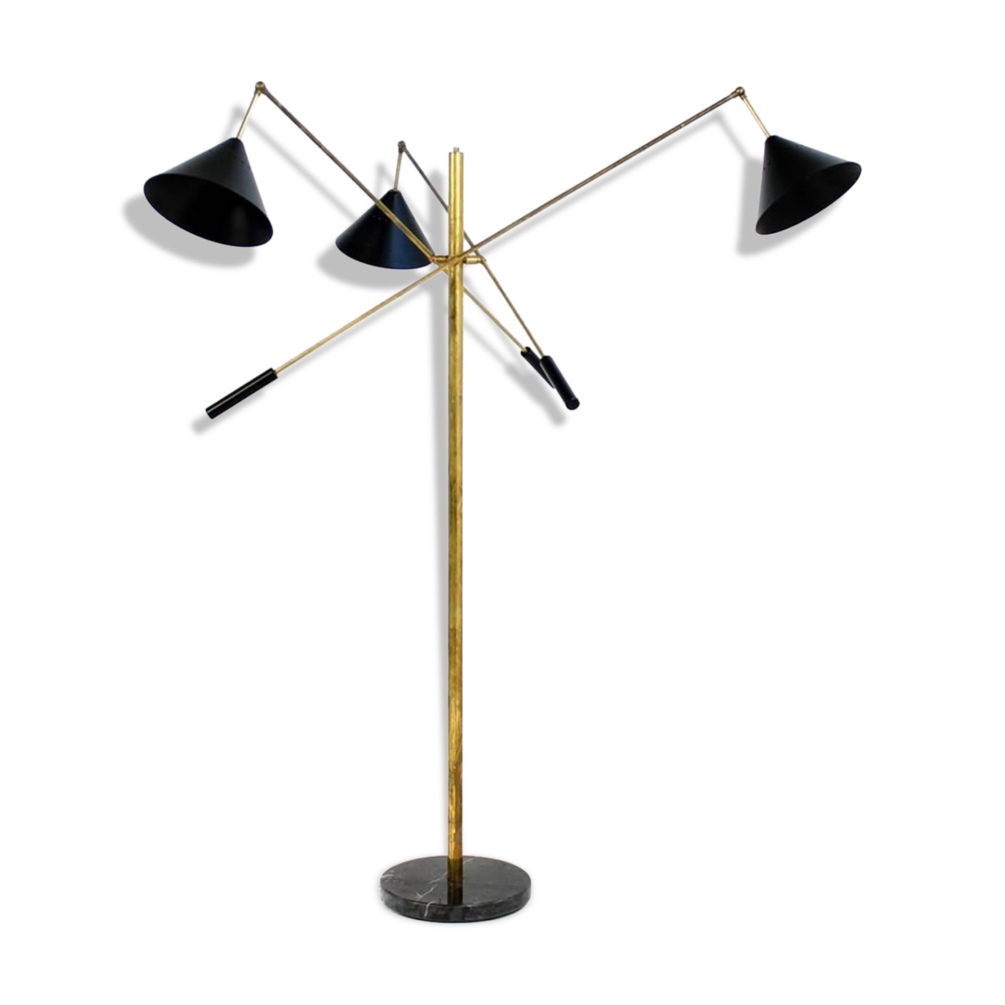 Lamp post pendulum with 3 arms in the style of Italian creations of the 1950s