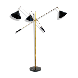 Lamp post pendulum with 3 arms in the style of Italian creations of the 1950s