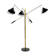 Lamp post pendulum with 3 arms in the style of Italian creations of the 1950s