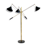 Lamp post pendulum with 3 arms in the style of Italian creations of the 1950s