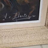 Oil on canvas, low tide, signed Le Dantec