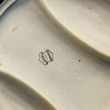 Set of 6 compartmentalized plates Longwy hand painted