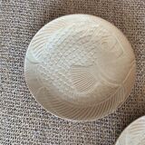 5 stoneware fish plates
