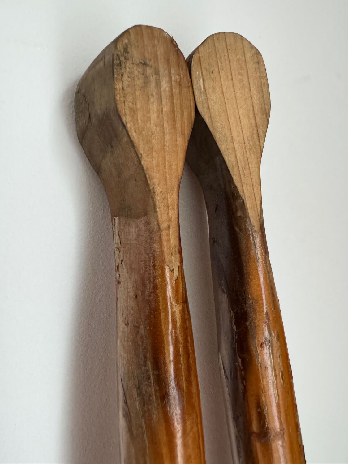 Pair of solid wood paddles