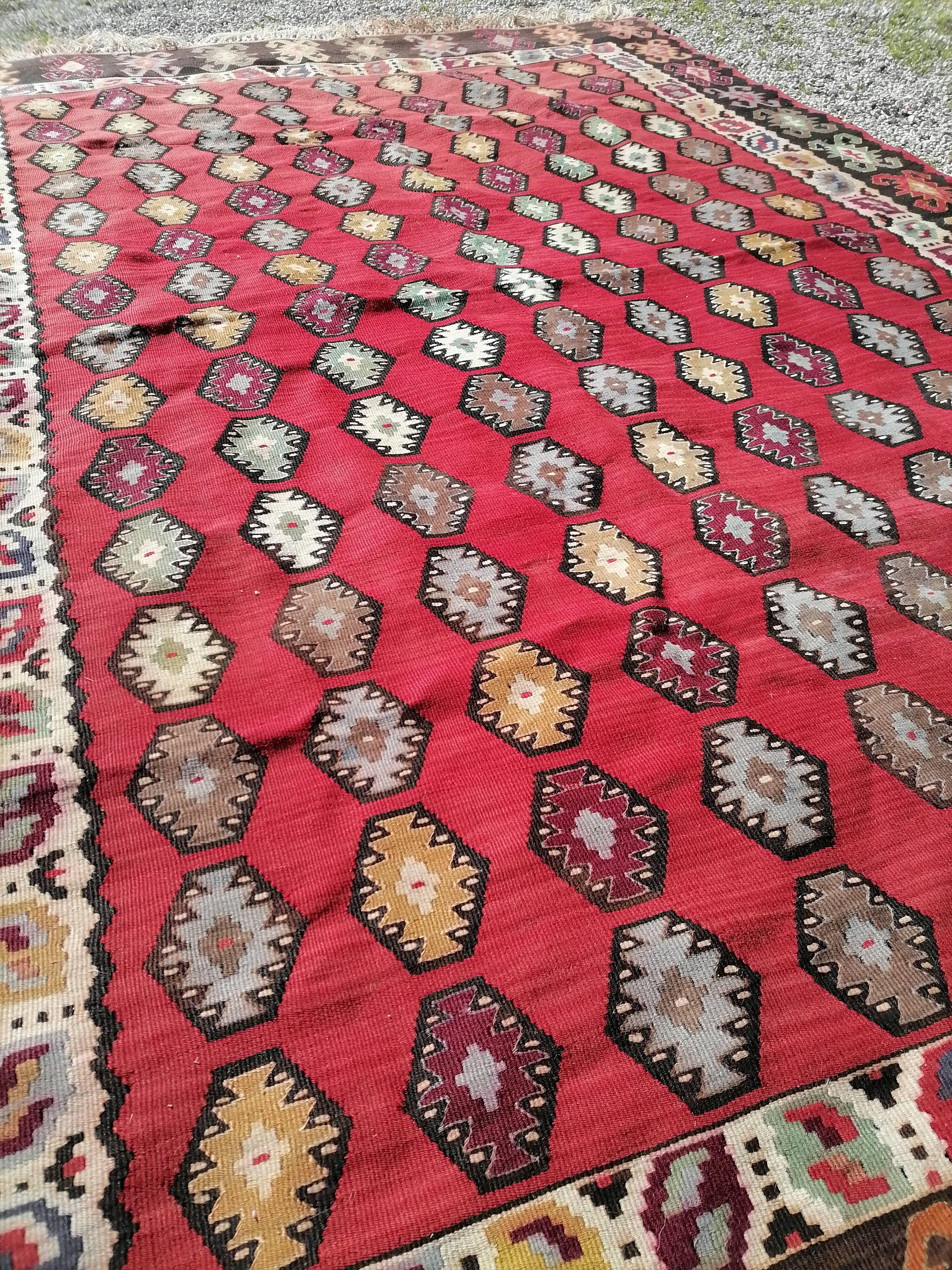 Tapis d'orient kilim double face années 40-50 300 x 205