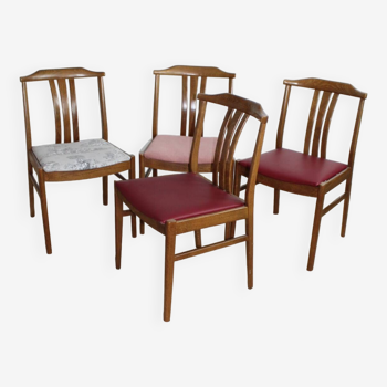 4 chaises chene scandinaves retapissees a votre gout 1950 danemark