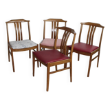 4 scandinavian oak chairs reupphilized to your taste 1950 denmark