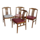 4 scandinavian oak chairs reupphilized to your taste 1950 denmark