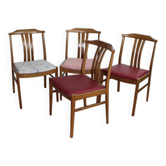 4 chaises chene scandinaves retapissees a votre gout 1950 danemark