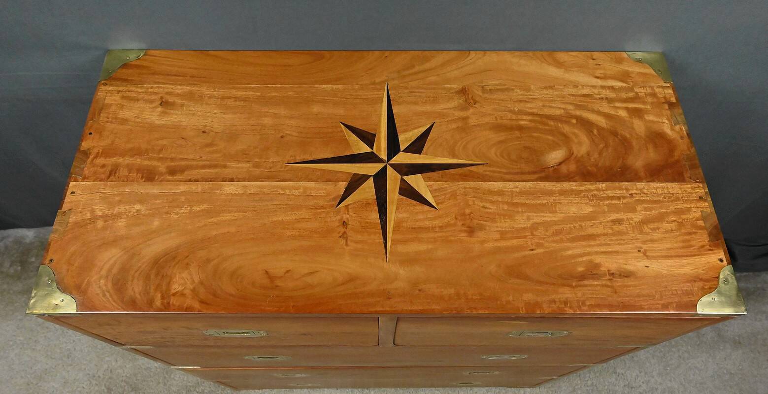 Marine commode in solid mahogany, India – 20th century