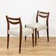 Set of 6 Scandinavian solid wood chairs – 1960s Nordic design