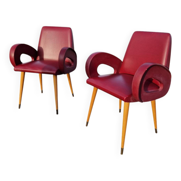 Lot de 2 fauteuils années 60