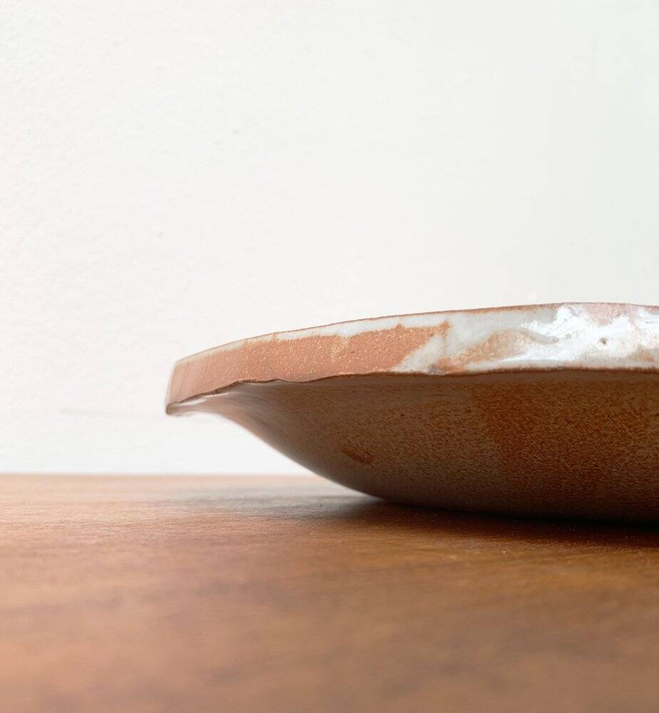 Large German ceramic plate with fish from the mid-century.