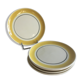 Plate dessert of Gien, creation Primefleur pattern Caroline