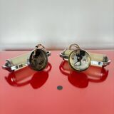 Functionalist set of bedside table lamps, Czechoslovakia