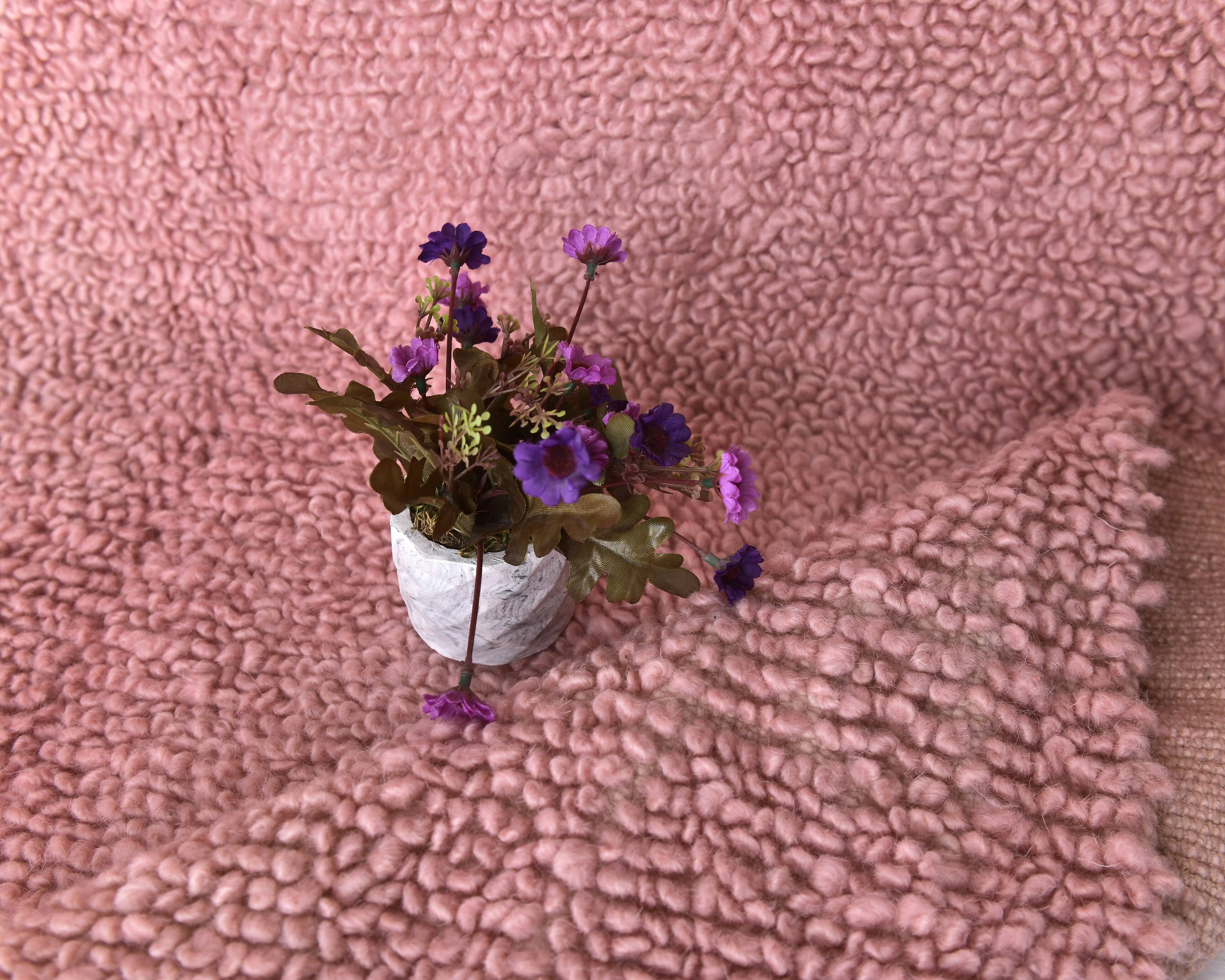 6x9 Soft Pink Handmade Wool Vintage Rug 197x287Cm SK 241959