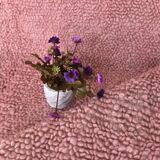 6x9 Soft Pink Handmade Wool Vintage Rug 197x287Cm SK 241959
