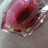 Ashtray or crystal bag empty Val Saint Lambert Vintage