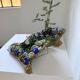 Paire applique Art Nouveau bronze et verre Murano