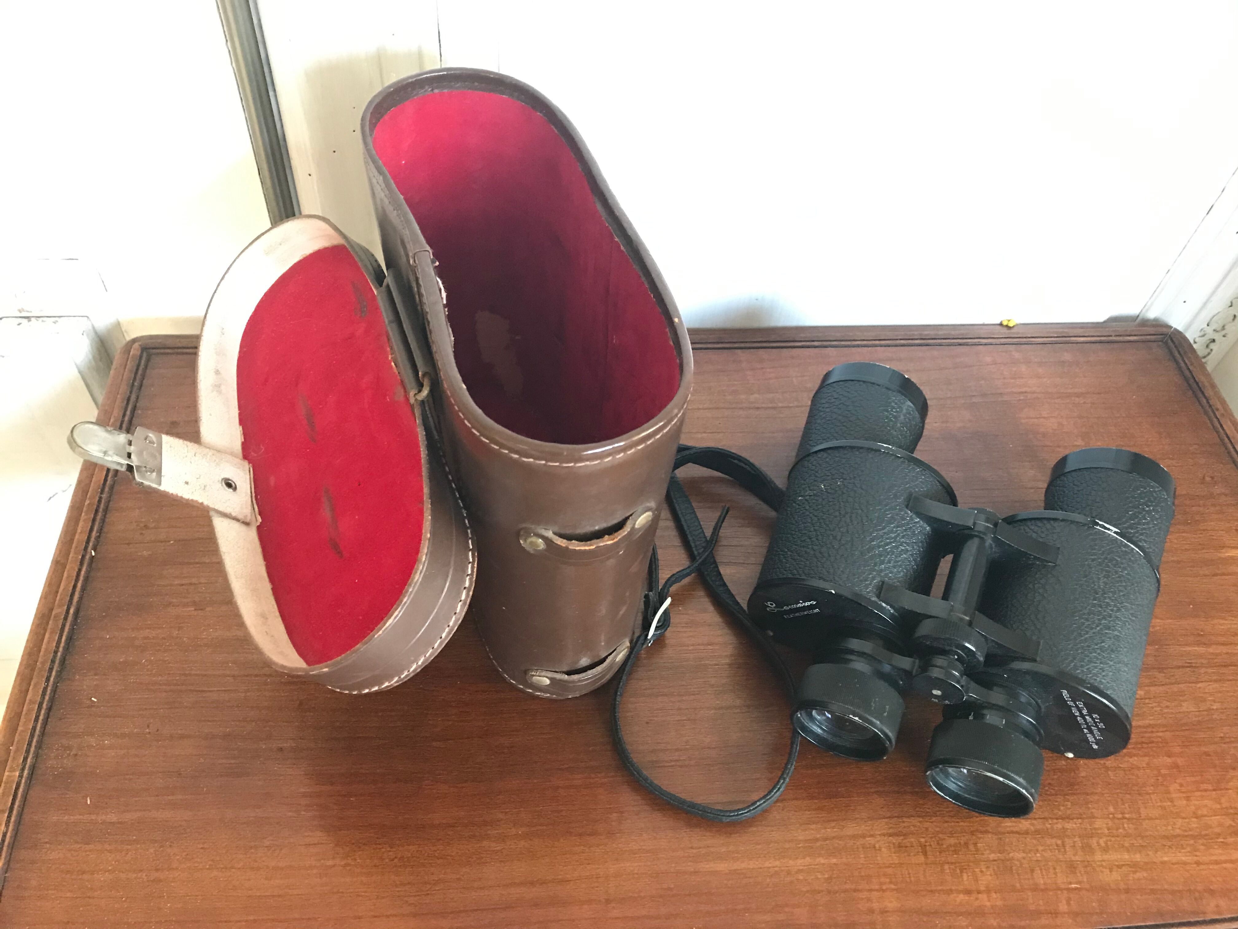 Pair of Lemaire binoculars with 60's case