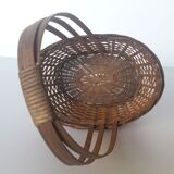 Triple handhelz wicker basket