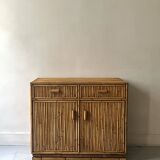 Vintage bamboo sideboard, Italy 1970