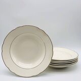 6 Antique soup plates stamped “Villeroy & Boch”.