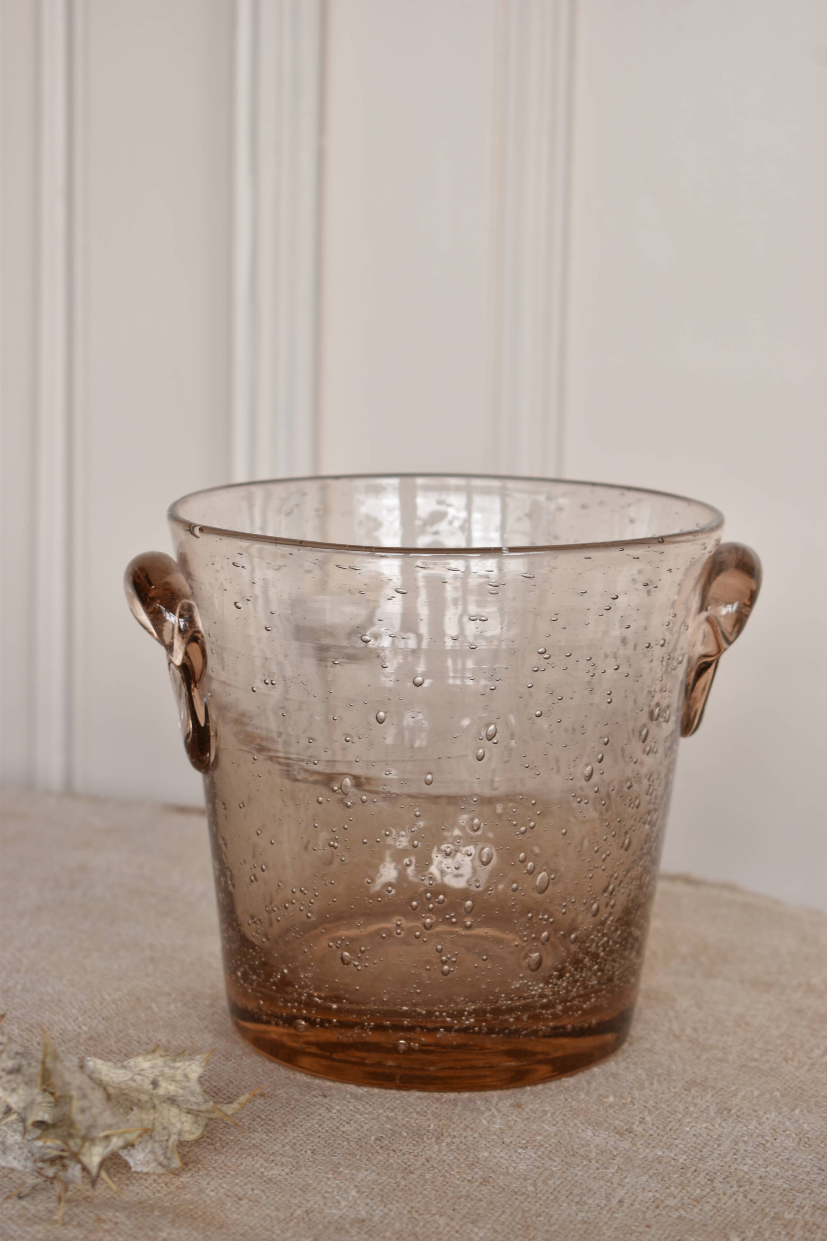Ice bucket biot old bubble glass