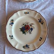 Set of 11 antique plates in Sarreguemines earthenware – Agre decoration