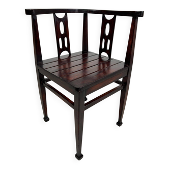 Fauteuil d'angle Jugendstil attribué à Josef Hoffmann