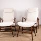 Large Scandinavian Teak Armchair with Ottomans by Folke Ohlsson for Westnofa 1960.