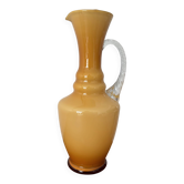 Vase en opaline vintage range ambré Verrerie rétro mid century