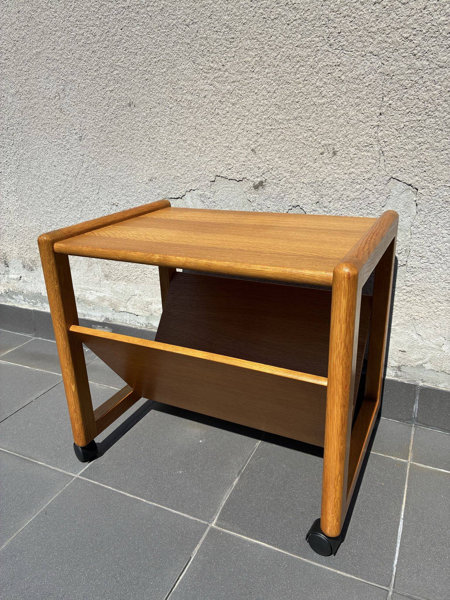 Aksel Kjersgaard for Odder side table with magazine shelf, 1960s