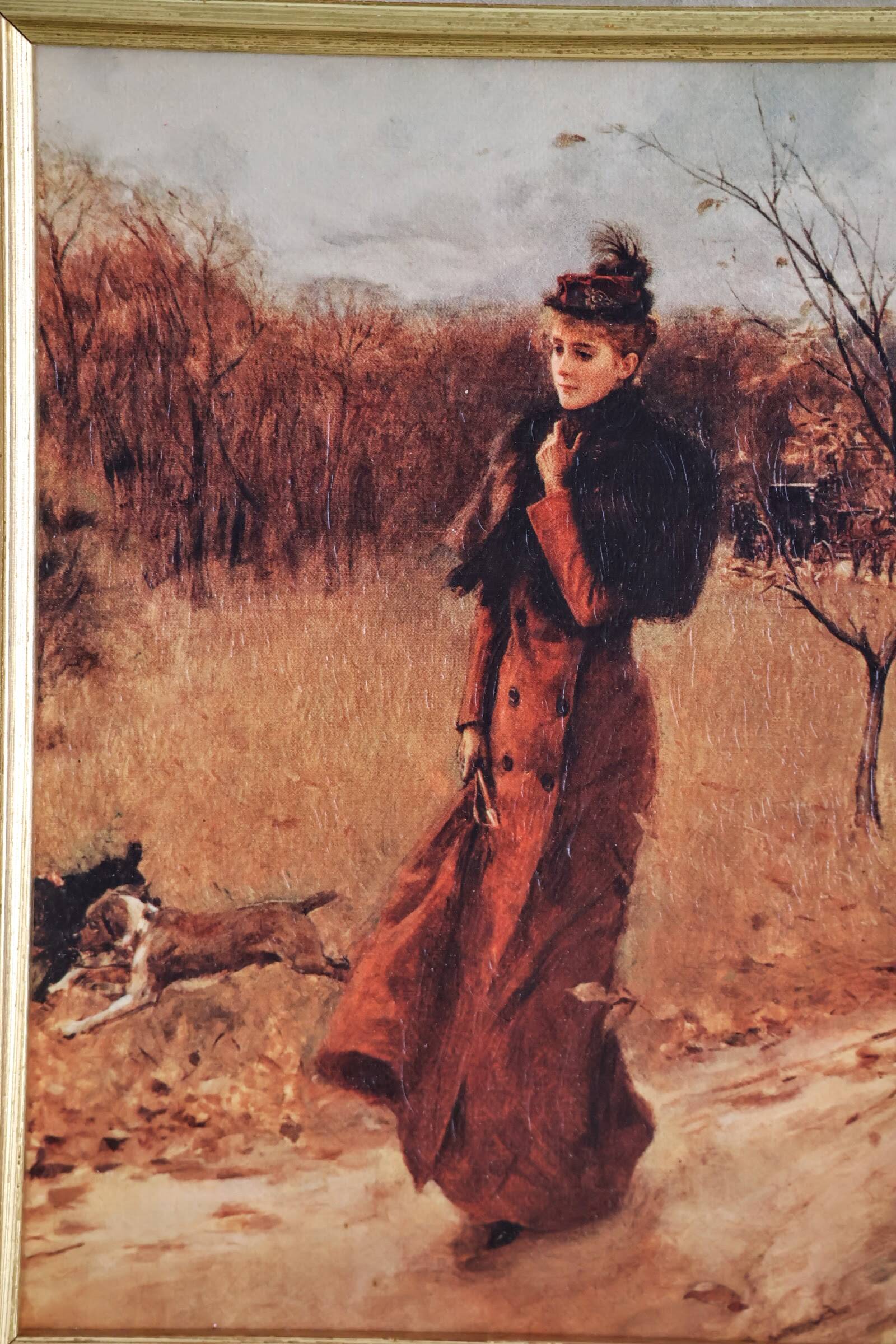 Tableau reproduction peinture Boldini "Promenade dans le parc"