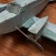 Wooden airplane, 1940s, antique toy