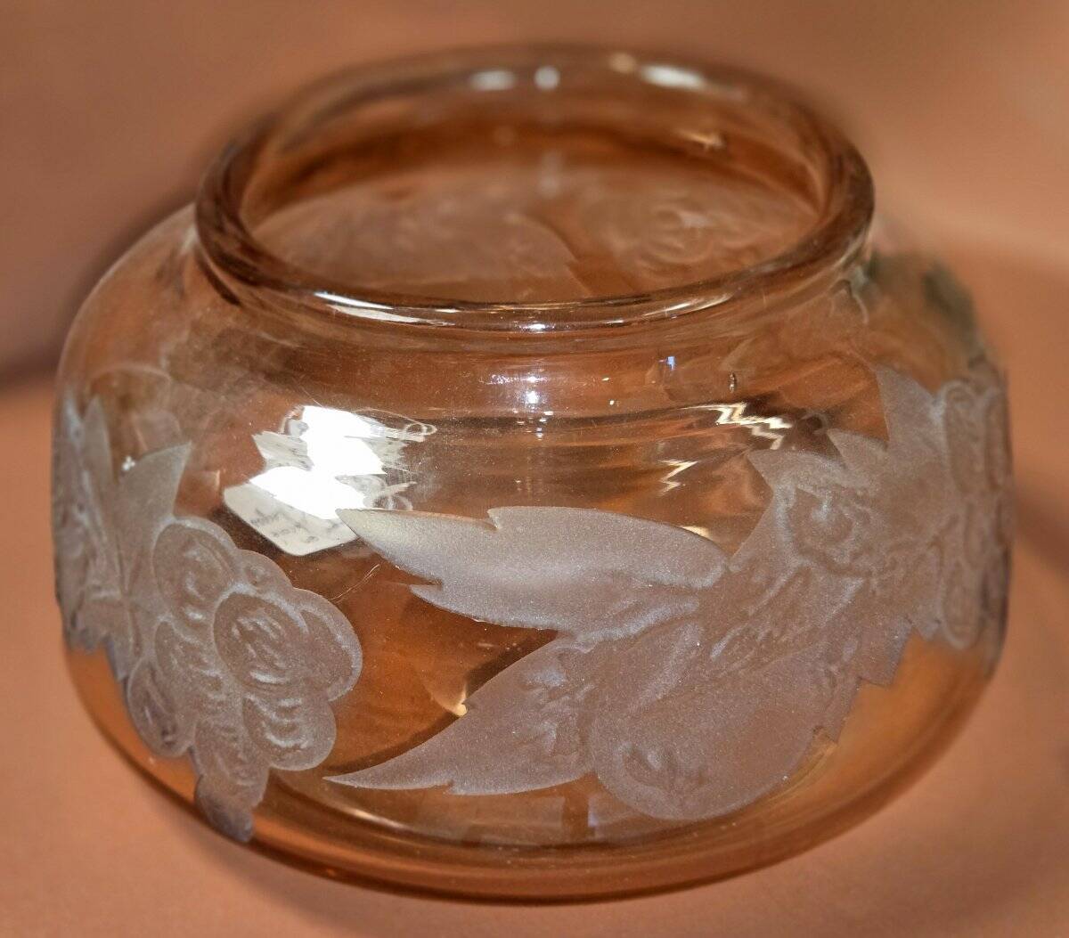 Legras: very important glass vase with acid-etched patterns.