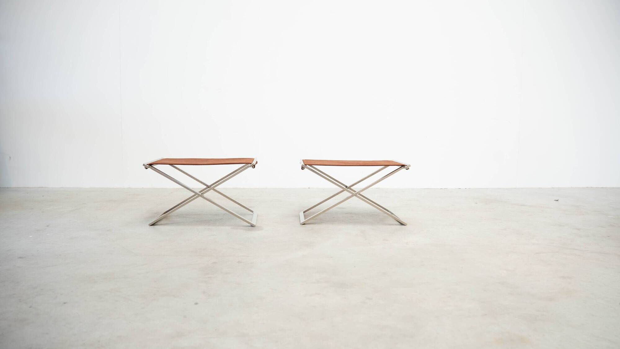 Pair of folding stools by Michael Christensen
