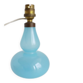 Pied de lampe en verre opaline