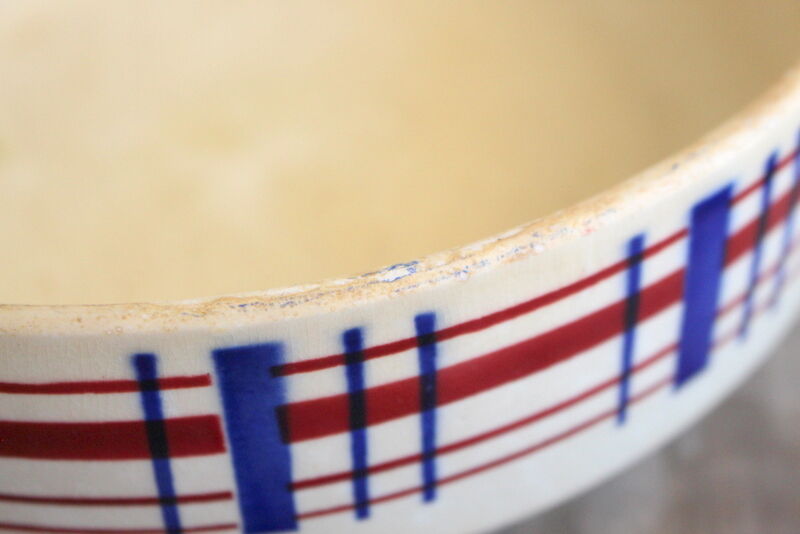 Ancient Ceramic Salad with Handles signed Saint-Amand