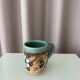 Vintage Handmade Studio Pottery Mug | Brutalist Floral Ceramic | 1970s