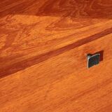 Vestiaire d’entrée vintage – Meuble à patères, miroir et rangements