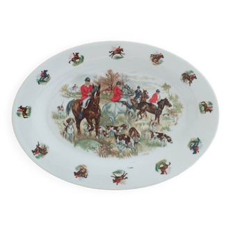 Plat motif chasse