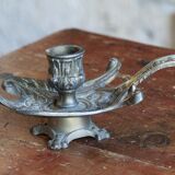 Old swan hand candle holder