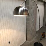 arc floor lamp of the 80s chrome