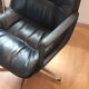 Sedinternational black leather swivel armchair