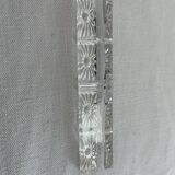 Porte-couteaux en cristal, Motif floral en relief, Art de la table vintage