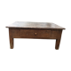 Rustic solid oak coffee table farmhouse initials J C
