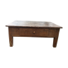 Rustic solid oak coffee table farmhouse initials J C