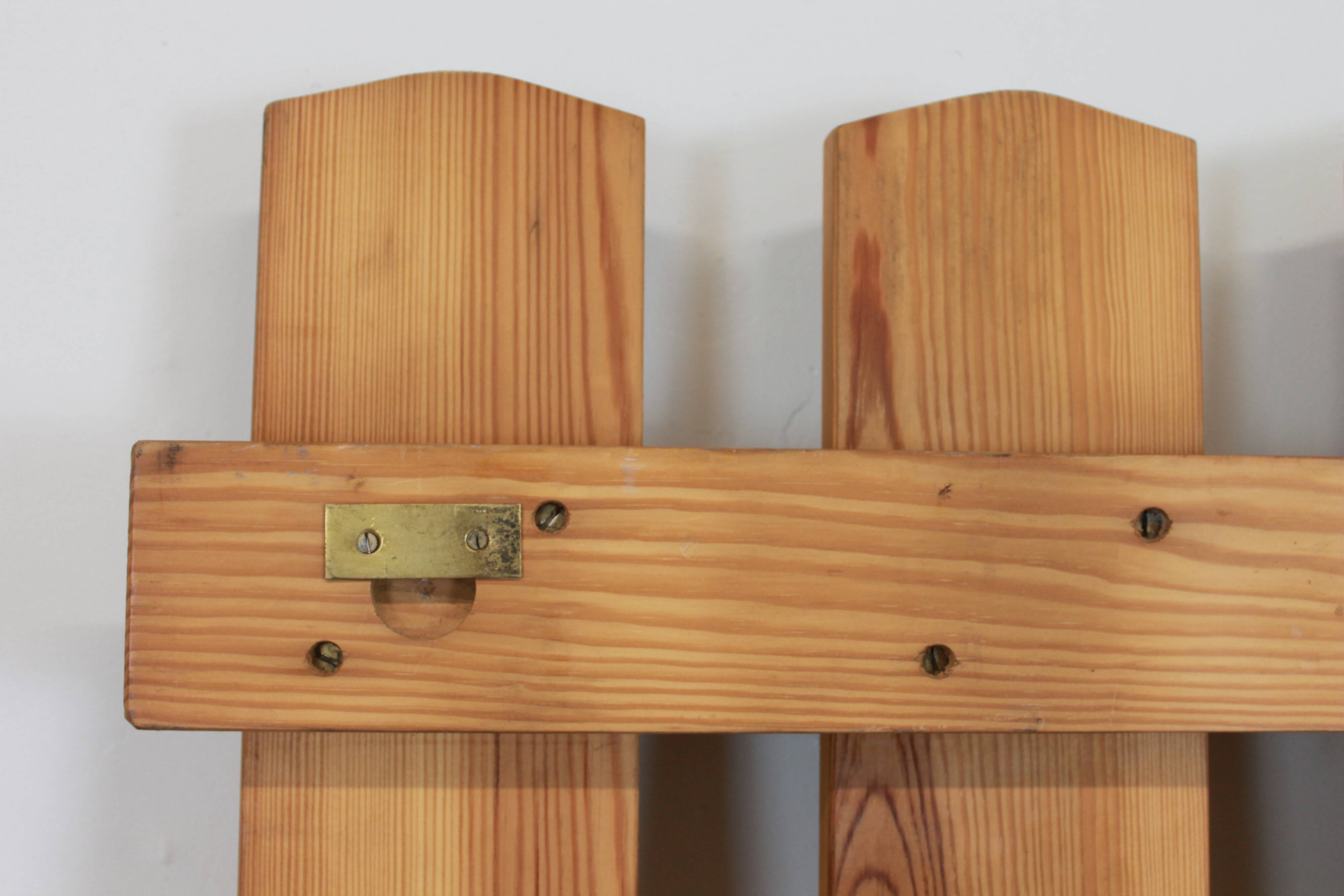 Pine wall coat rack