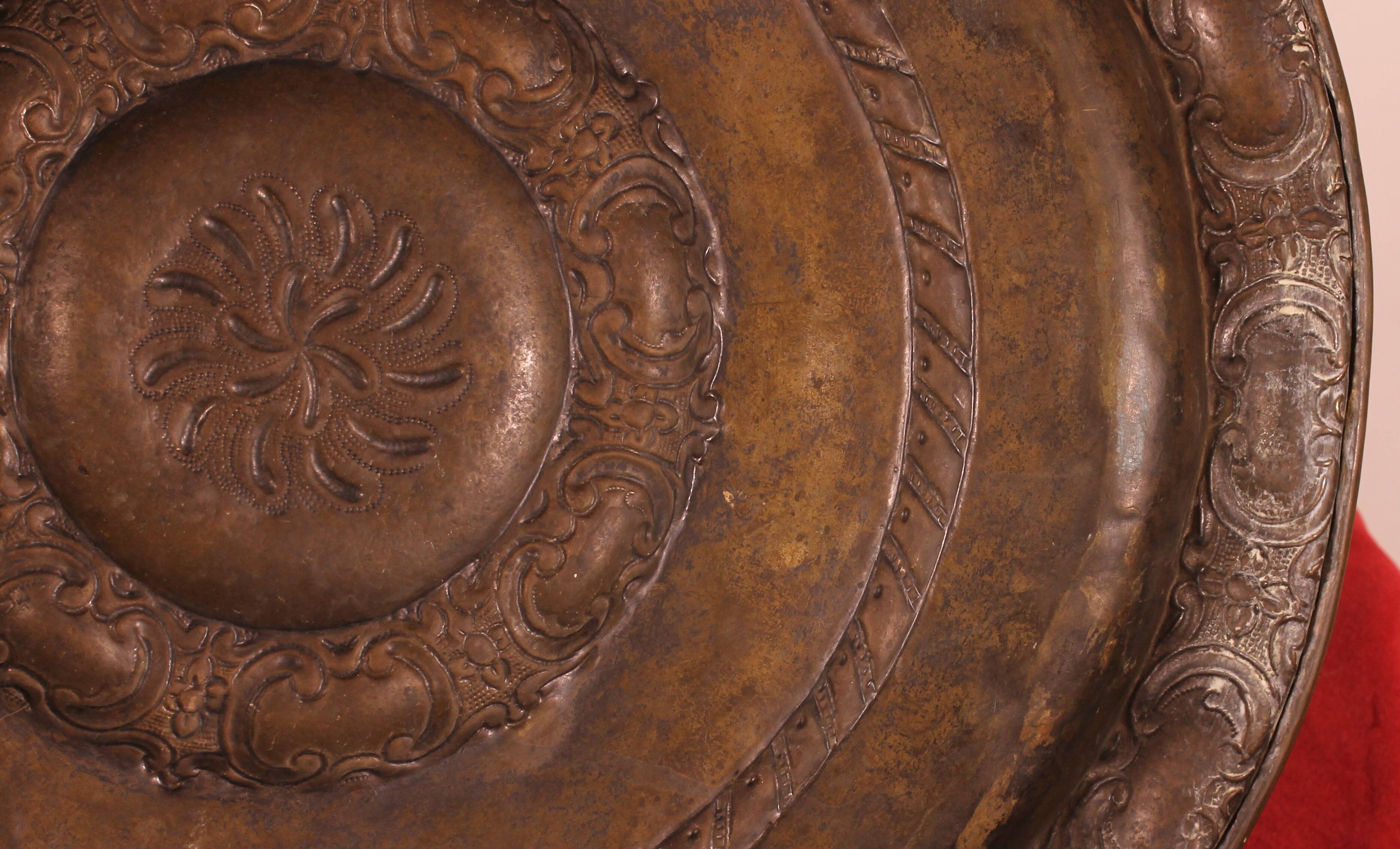 brass offering or quest dish - France - 18th century